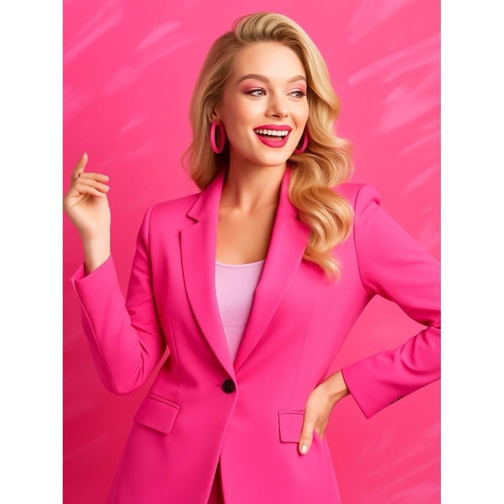 Bar‎ III Womens Berry Crush Pink Single Button Blazer Jacket 10865163-IG9 Large